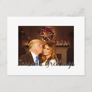 Seizoensgroeten van Donald en Melania Feestdagenkaart
