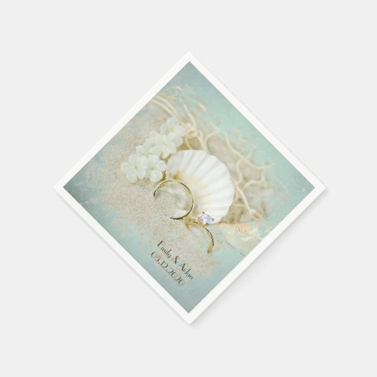 seizoenshellen en trouwringen servetten (Hoek)