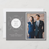 Seizoenskinderen Klassieke zegelfotobusiness Kaart (Voorkant)