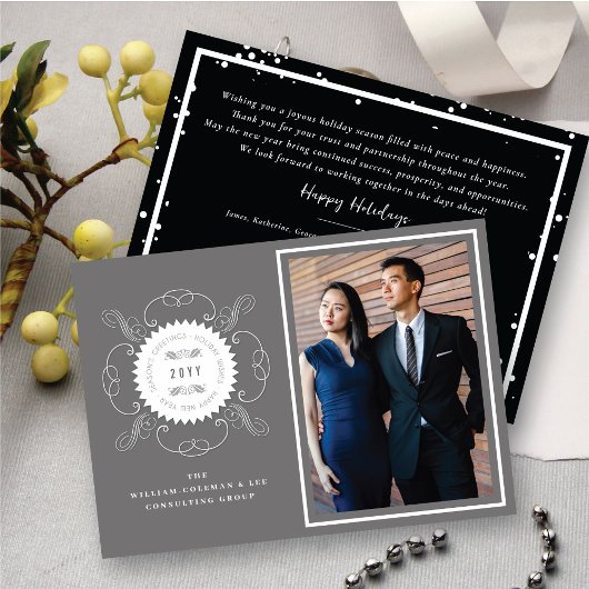 Seizoenskinderen Klassieke zegelfotobusiness Kaart