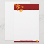 SEIZOENSNOTA::: mache bladeren 1 Briefpapier (Voorkant / Achterkant)