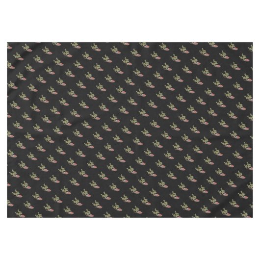 seizoensontwerp met ivoren blad en kerstrobin tafelkleed (Voorkant (Horizontaal))