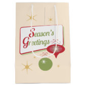 Seizoensroetsstijl kerstmis medium cadeauzakje (Achterkant)