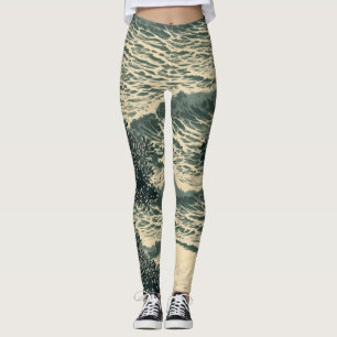 Seizoensrust: Lino gesneden kunstwerk Leggings