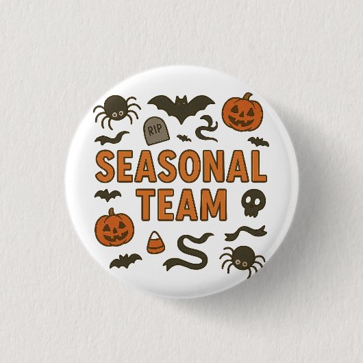 Seizoensteam Halloween Ronde Button 3,2 Cm (Voorkant)