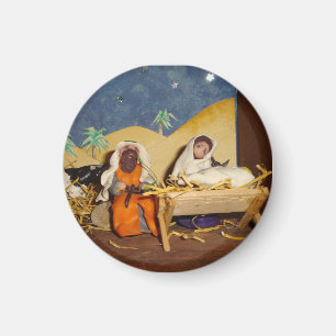 Seizoenstheater Jezus Mary Joseph stabiel seizoens Magneet