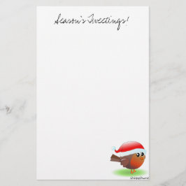 Seizoenstwitteraars schattige kerstRobin-benodigdh Briefpapier