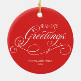 Seizoensvakantie met groeten keramisch ornament