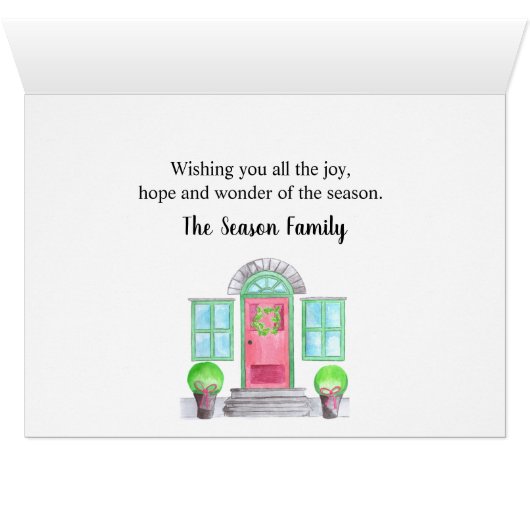 Seizoensvakantie met kerst thuis (Binenzijde Horizontaal (Onderkant))