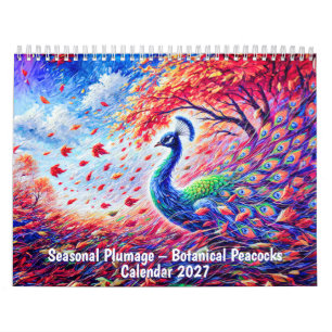 Seizoensverenkleed – Botanische Pauwenkalender Kalender