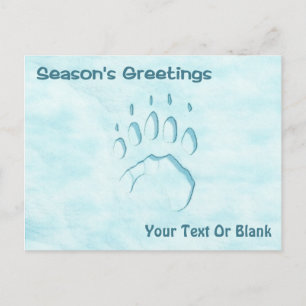 Seizoensvergrotingen - Polaire Beer Pauw Print Briefkaart