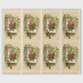 SEIZOENSVRUCHTEN / NATUUR, VOGELS EN FRAMBOZEN CADEAUPAPIER (Vlak)