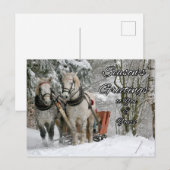 Seizoenswinterpaarden Briefkaart (Voorkant / Achterkant)