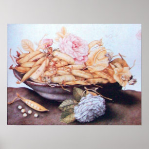 SEIZOENVRUCHTEN 6 - BEANEN EN ROZEN POSTER