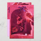 SEIZOENVRUCHTEN - PROSPERITEIT, roze rood bruin Aankondiging (Voorkant / Achterkant)