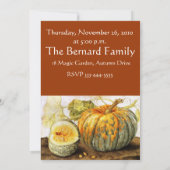 SEIZOENVRUCHTEN/PUMPKINES Thanksgiving Dinner Kaart (Achterkant)