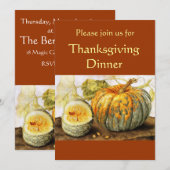 SEIZOENVRUCHTEN/PUMPKINES Thanksgiving Dinner Kaart (Voorkant / Achterkant)
