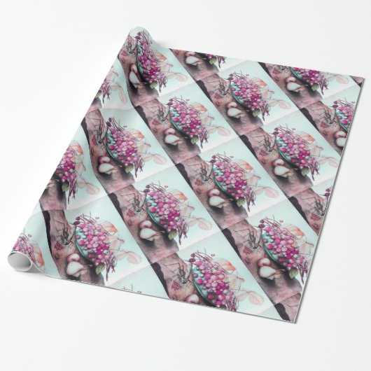 SEIZOENVRUCHTEN / STRAWBERRIA EN PEARS CADEAUPAPIER (Uitgerold)