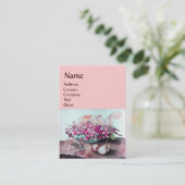 SEIZOENVRUCHTEN/STRAWBERRIES, PEARS Pink Blue Visitekaartje (Staand voorkant)