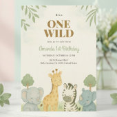 Séjour Safari Bébé Animaux Anniversaire Invitation
