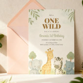 Séjour Safari Bébé Animaux Anniversaire Invitation