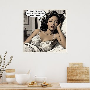 Séjournez à la maison Affiche comique Romance des 