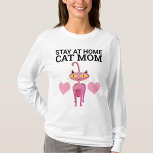 SÉJOURNEZ À LA MAISON CAT MOM T-Shirts Tee - shirt