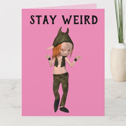SÉJOURNEZ DES AMIS DE FILLES WEIRD ELF GOTH CARTES (Devant)
