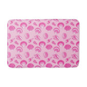 Sekells - Fuchsia roze en wit Badmat (Voorkant)