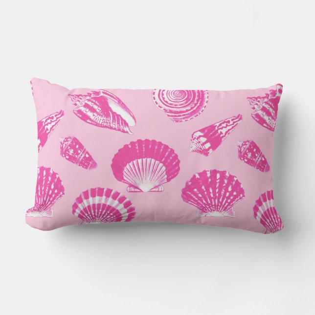 Sekells - Fuchsia roze en wit Kussen (Voorkant)