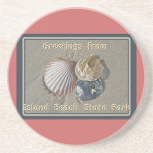 Sekells-groeten van IBSP Seaside Park NJ Zandsteen Onderzetter