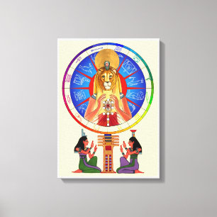 Sekhmet Balances Tijd Canvas Afdruk