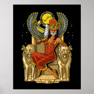 Sekhmet Egyptische lioness Goddess Poster