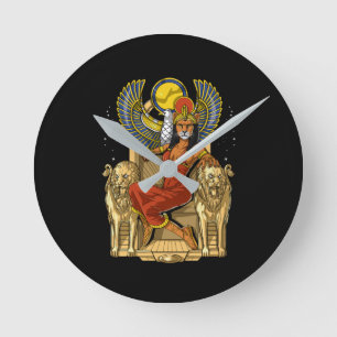 Sekhmet Egyptische lioness Goddess Ronde Klok