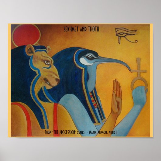 Sekhmet en Thoth Poster (Voorkant)