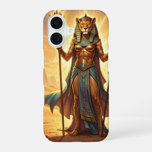 Sekhmet – Lion-Headed War Goddess´3 iPhone 16 Hoesje (Achterkant)