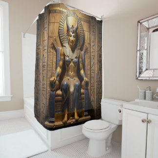 Sekhmet – Lion-Headed War Goddess Douchegordijn