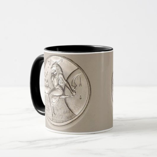 Sekhmet Two Ounce Solid .999 Silver Round Mok (Voorkant links)