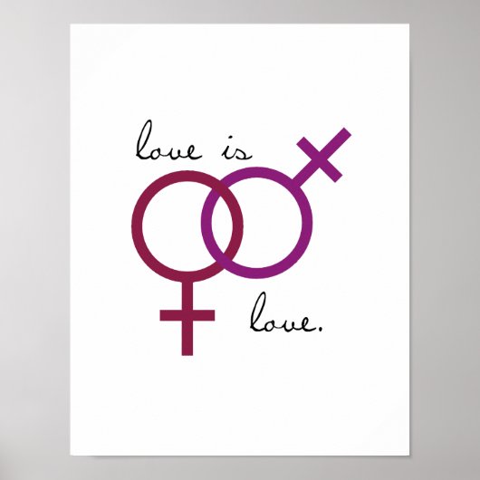 Seks liefde is liefde (vrouwen) poster (Voorkant)