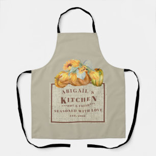 Seks met Love Thanksgiving Pumpkin Custom Schort
