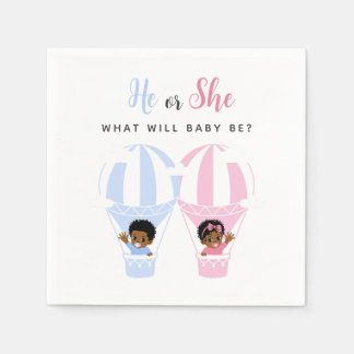 Sekserevelatie van Afro-Amerikaanse baby in luchtb Servet