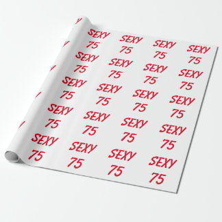 Seksief 75ste verjaardag inpakpapier