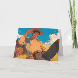 Seksige Cowboy Heete Kerel Groenskaart Kaart