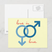 Seksliefde (mannelijk) briefkaart (Voorkant / Achterkant)