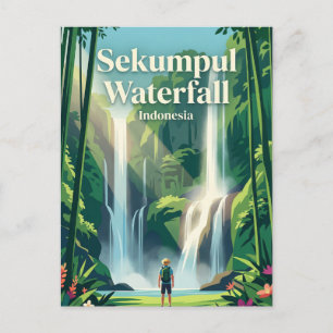 Sekumpul Waterval Indonesië Briefkaart