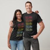 Selah Retro Wordmark Pattern Gepersonaliseerd T-shirt (Unisex)