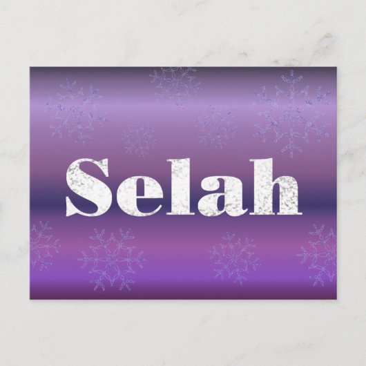 Selah Vakantiekaart Feestdagenkaart (Voorkant)