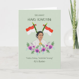 Selamat Hari Kartini Happy Kartini Dag Indonesisch Kaart