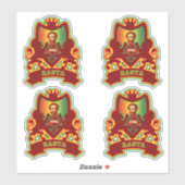 Selassie Rasta Crest Design Sticker (Vel)