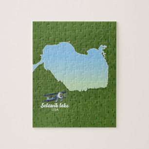 Selawik meer Alaska kaart Legpuzzel